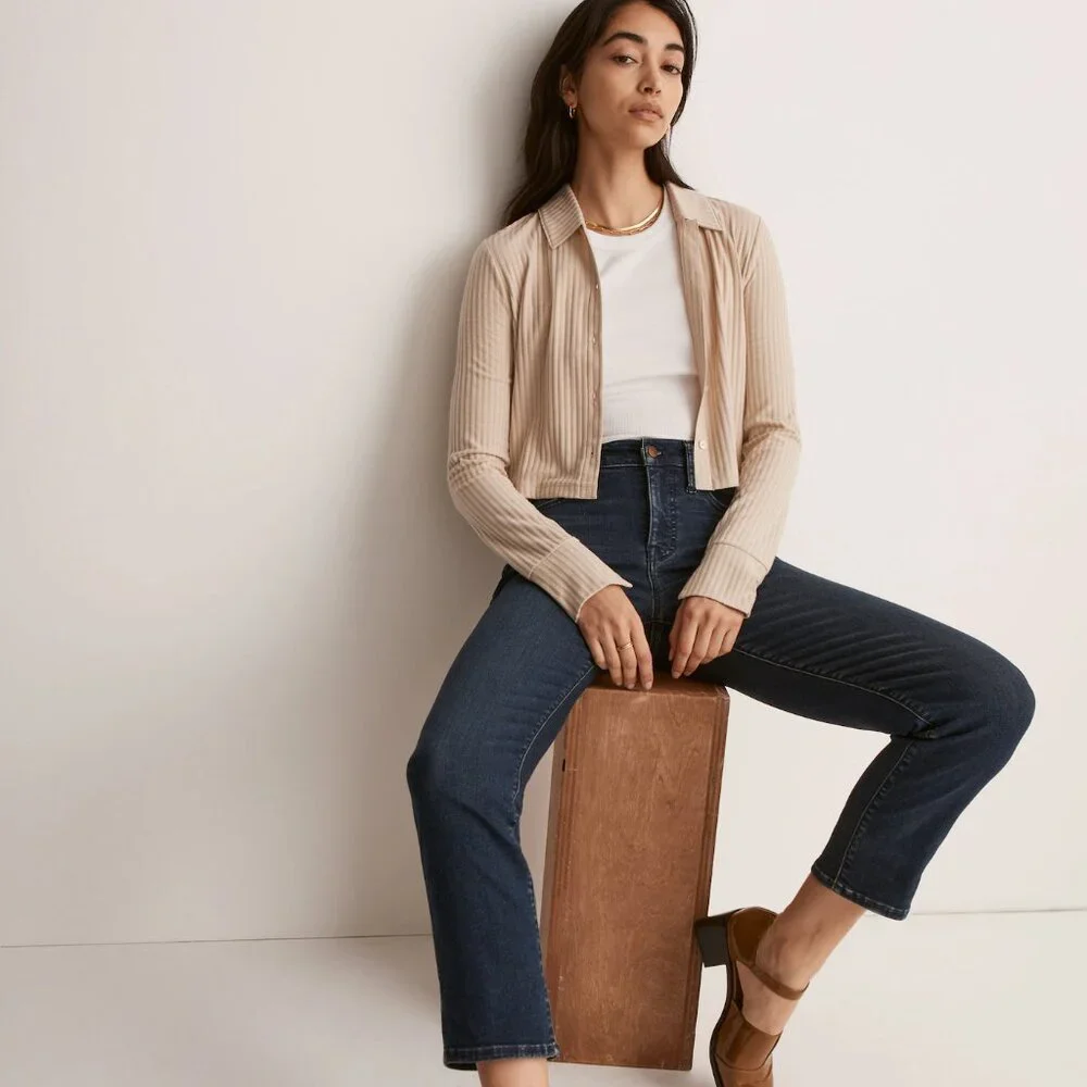 Madewell Mid-Rise Stovepipe Jeans – Size 27, Dark Wash - Picture 2 of 13